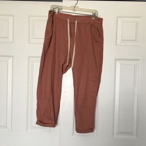 Cropped linen pants